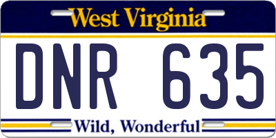 WV license plate DNR635