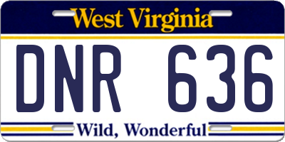 WV license plate DNR636