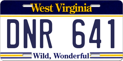 WV license plate DNR641