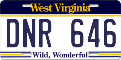 WV license plate DNR646