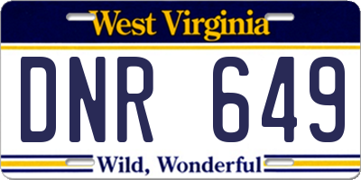 WV license plate DNR649