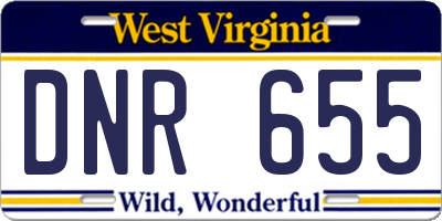 WV license plate DNR655