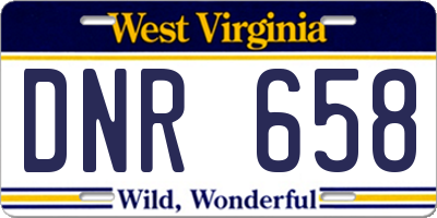 WV license plate DNR658