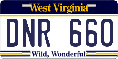 WV license plate DNR660