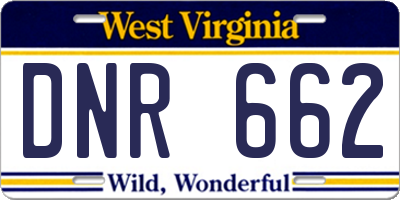 WV license plate DNR662