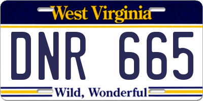 WV license plate DNR665