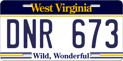 WV license plate DNR673