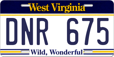 WV license plate DNR675