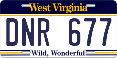 WV license plate DNR677