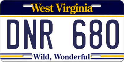 WV license plate DNR680
