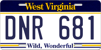 WV license plate DNR681
