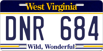 WV license plate DNR684
