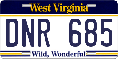 WV license plate DNR685