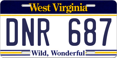 WV license plate DNR687