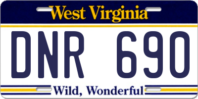 WV license plate DNR690