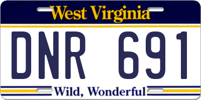WV license plate DNR691