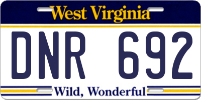 WV license plate DNR692