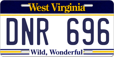 WV license plate DNR696