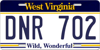WV license plate DNR702