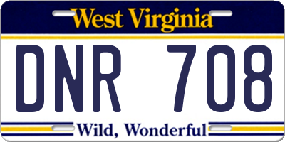 WV license plate DNR708