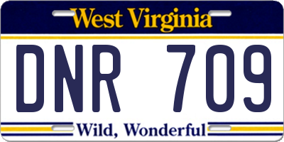 WV license plate DNR709