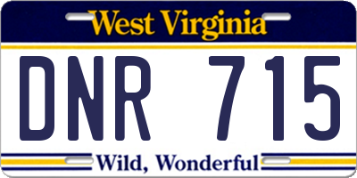 WV license plate DNR715