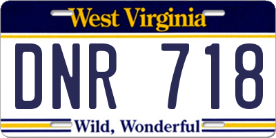 WV license plate DNR718