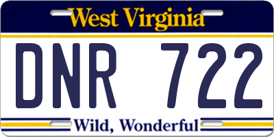WV license plate DNR722