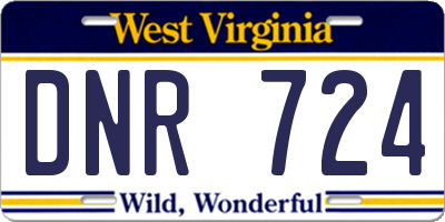 WV license plate DNR724