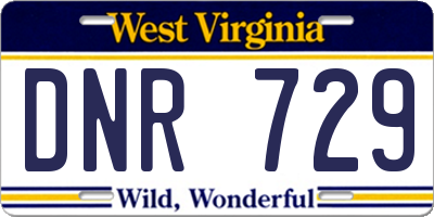 WV license plate DNR729