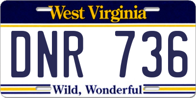 WV license plate DNR736