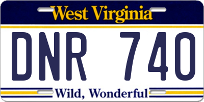 WV license plate DNR740