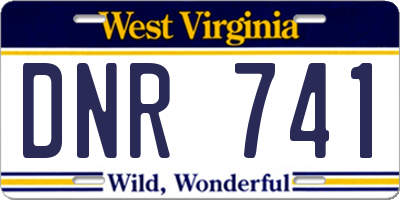 WV license plate DNR741