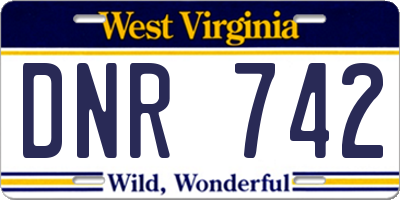 WV license plate DNR742