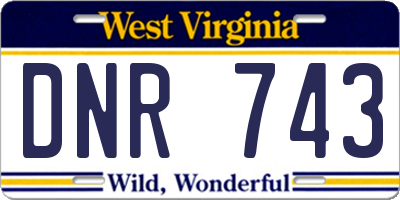 WV license plate DNR743