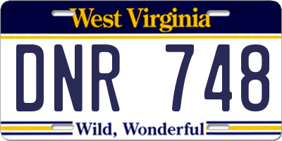 WV license plate DNR748