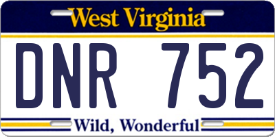 WV license plate DNR752