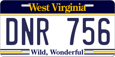 WV license plate DNR756