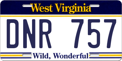 WV license plate DNR757