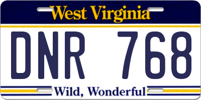 WV license plate DNR768