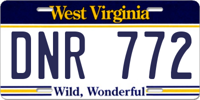 WV license plate DNR772