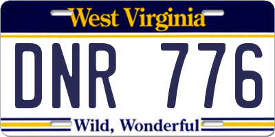 WV license plate DNR776