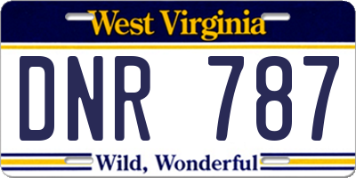 WV license plate DNR787
