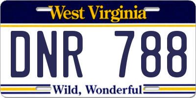 WV license plate DNR788