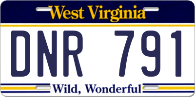 WV license plate DNR791