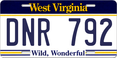 WV license plate DNR792