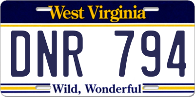 WV license plate DNR794