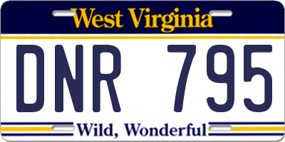 WV license plate DNR795