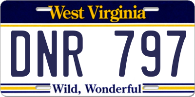WV license plate DNR797