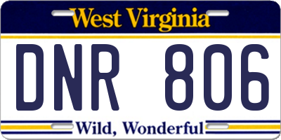 WV license plate DNR806